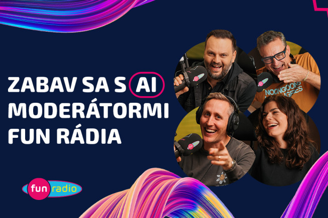 Fun rádio prináša AI moderátorov Sajfu, Ajku a Juniora s Marcelom Fun rádio prináša AI moderátorov Sajfu, Ajku a Juniora s Marcelom